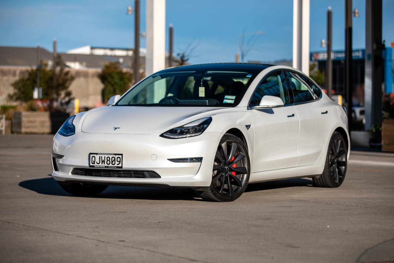 Tesla Model 3 Performance hire Christchurch — Dream Drives fleet